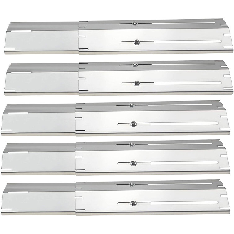 Quickflame Set Of 5 Adjustable Stainless Steel Heat Plate Shield, Heat